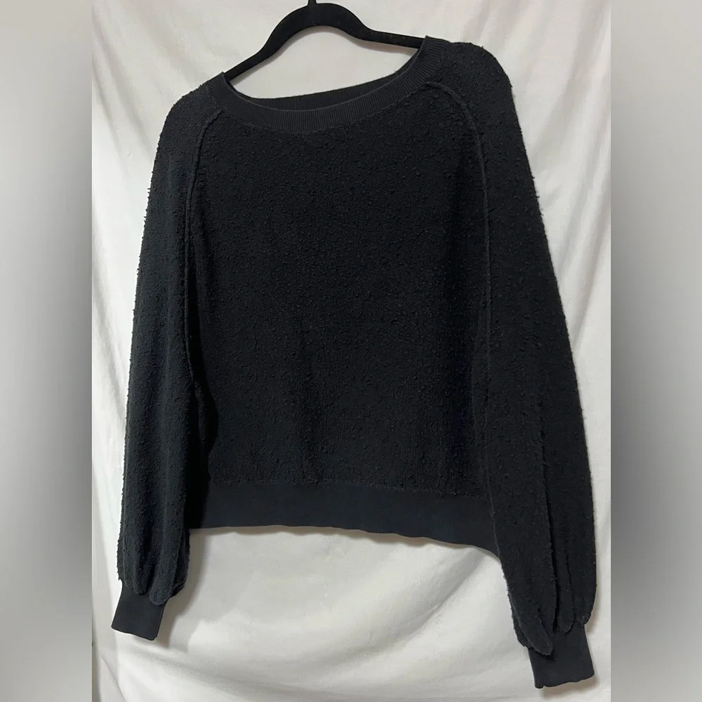 Free People Found My Friend Pullover Oversized Cropped Textured Stretch Winter